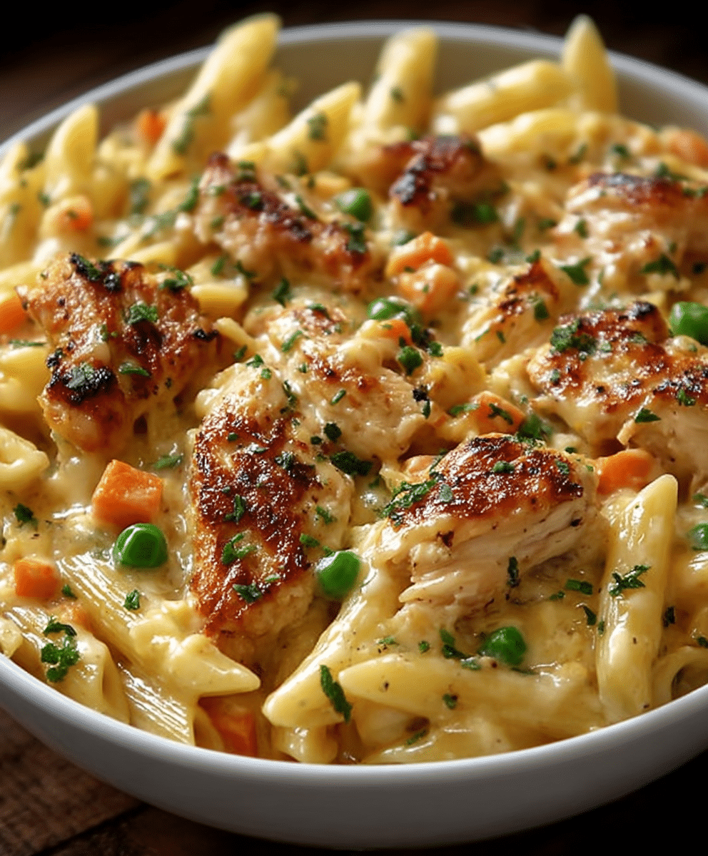 Chicken Pot Pie Meets Pasta