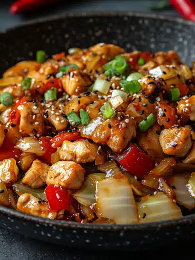 Chinese Chicken Cabbage Stir-Fry