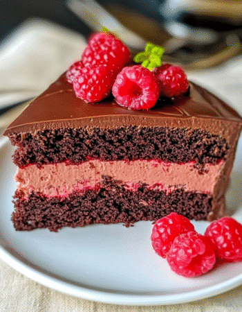 Chocolate Raspberry Truffle Cake
