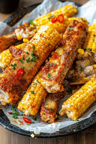 Crab & Chili Crisp Corn Ribs