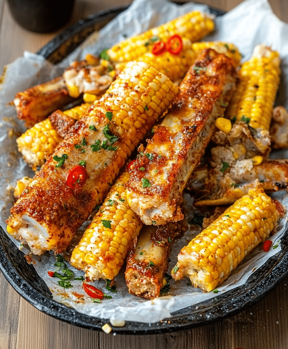 Crab & Chili Crisp Corn Ribs