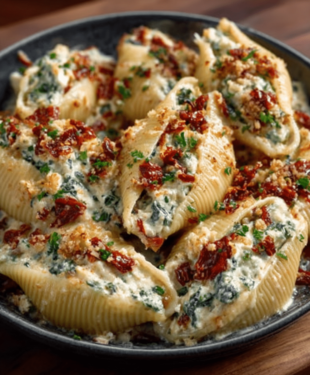 Creamy Ricotta and Sun-Dried Tomato Stuffed Shells: A Must-Try Recipe! 3 Creamy Ricotta and Sun-Dried Tomato Stuffed Shells