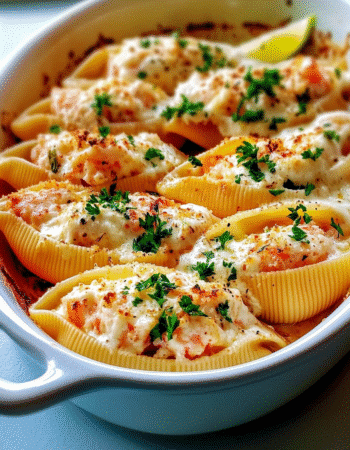 Creamy Seafood Stuffed Shells Recipe
