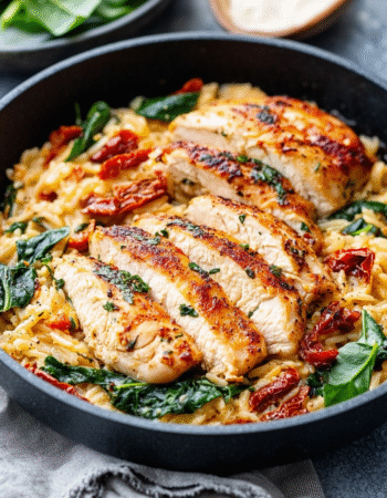 Creamy Tuscan Chicken Orzo