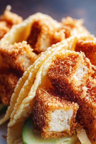 Crispy Coconut Tofu Tacos