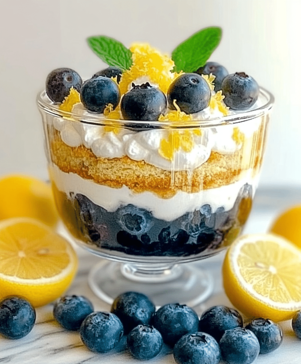 Easy Lemon Blueberry Trifle