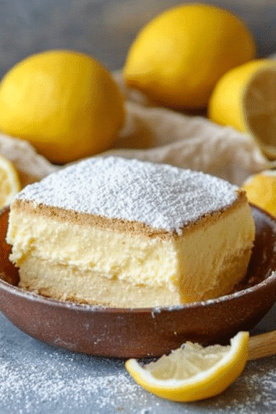 Fluffy Lemon Custard Cake