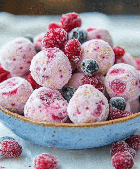 Frozen Berry Greek Yogurt Bites