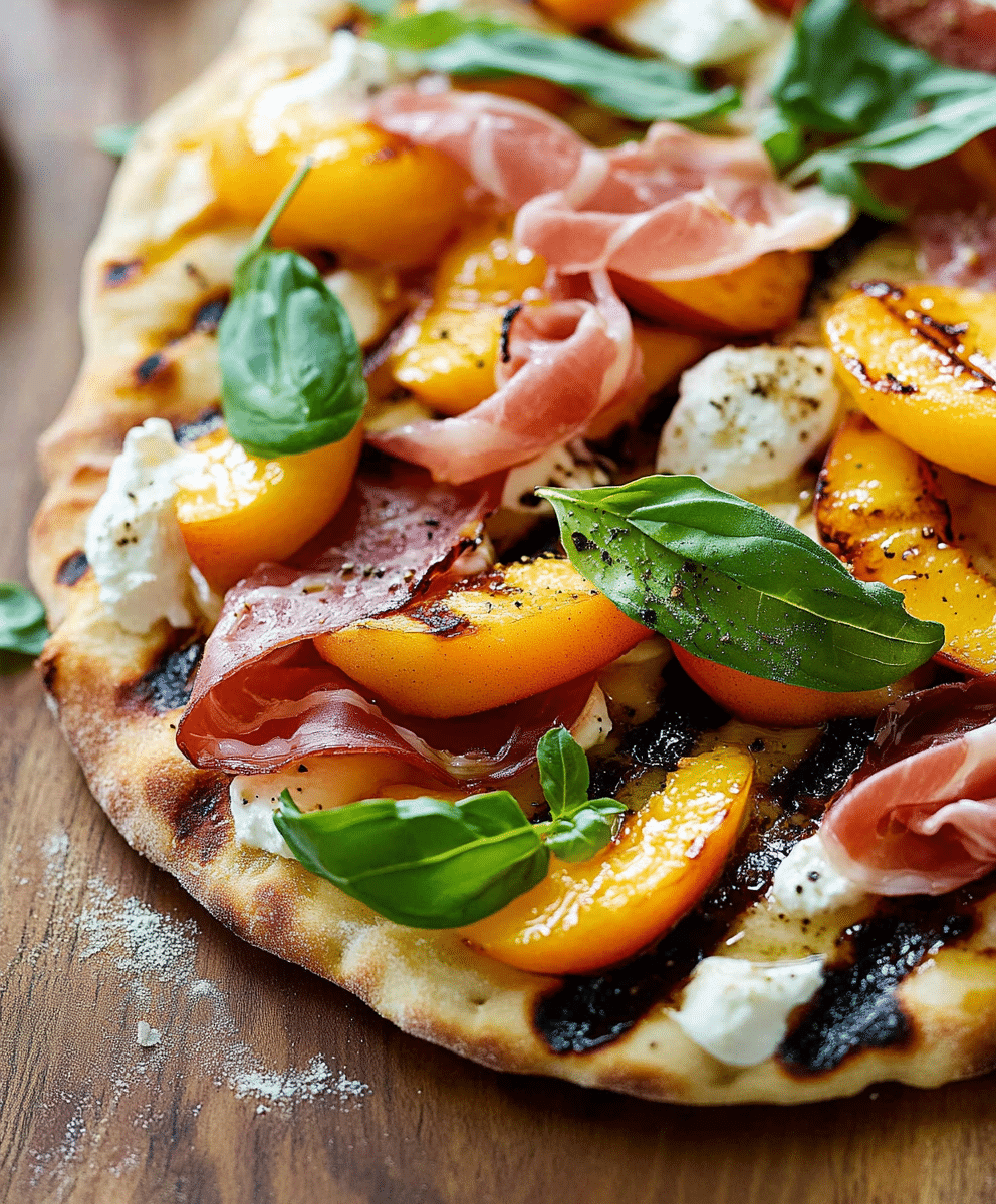 Grilled Peach & Prosciutto Flatbread