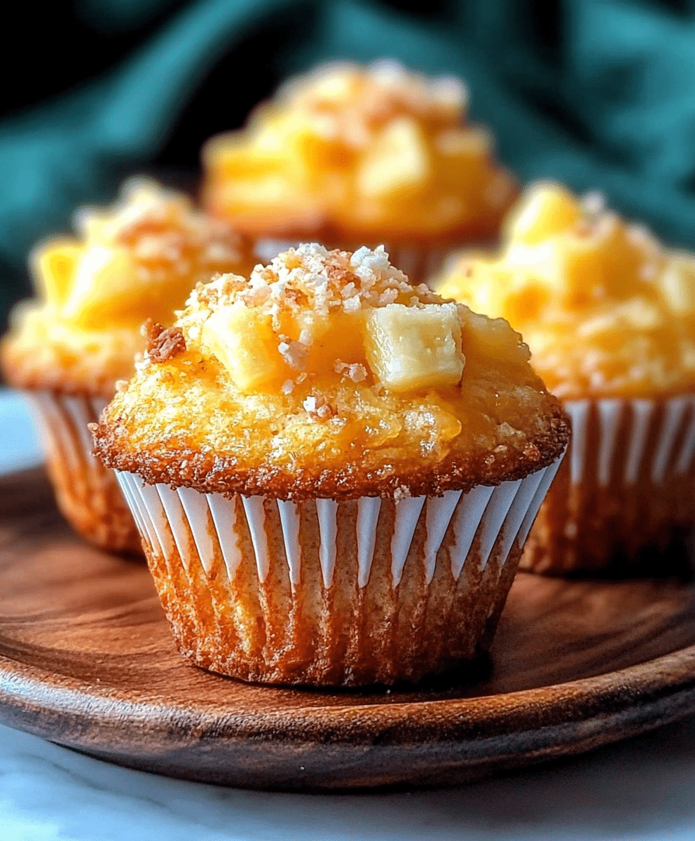 Healthy Coconut and Pineapple Cottage Cheese Muffins