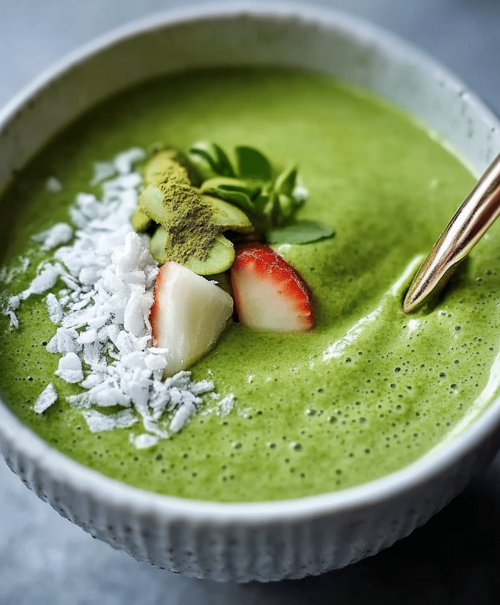 Iced Matcha Green Tea Smoothie Bowl