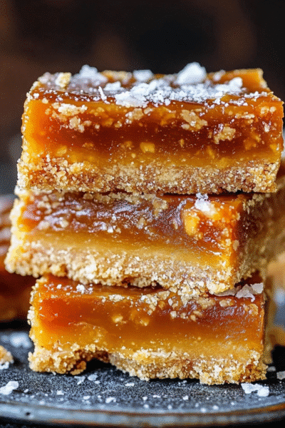 Irresistible Salted Caramel Butter Bars