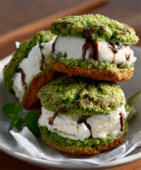 Matcha Coconut Ice Cream Sandwiches