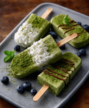 Matcha Coconut Popsicles