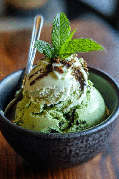 Matcha Mint Chip Nice Cream