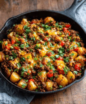 Mexican Ground Beef and Potato Skillet