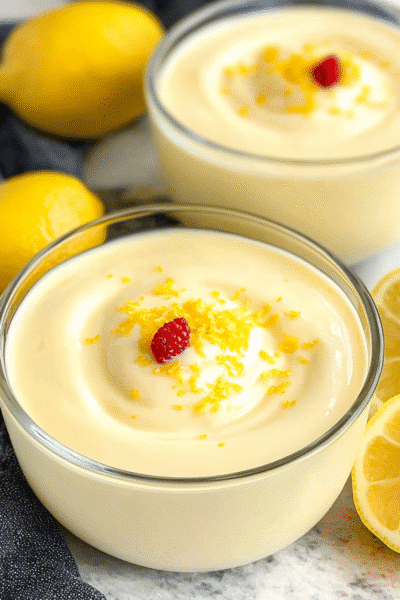 No-Bake Lemon Vanilla Custard