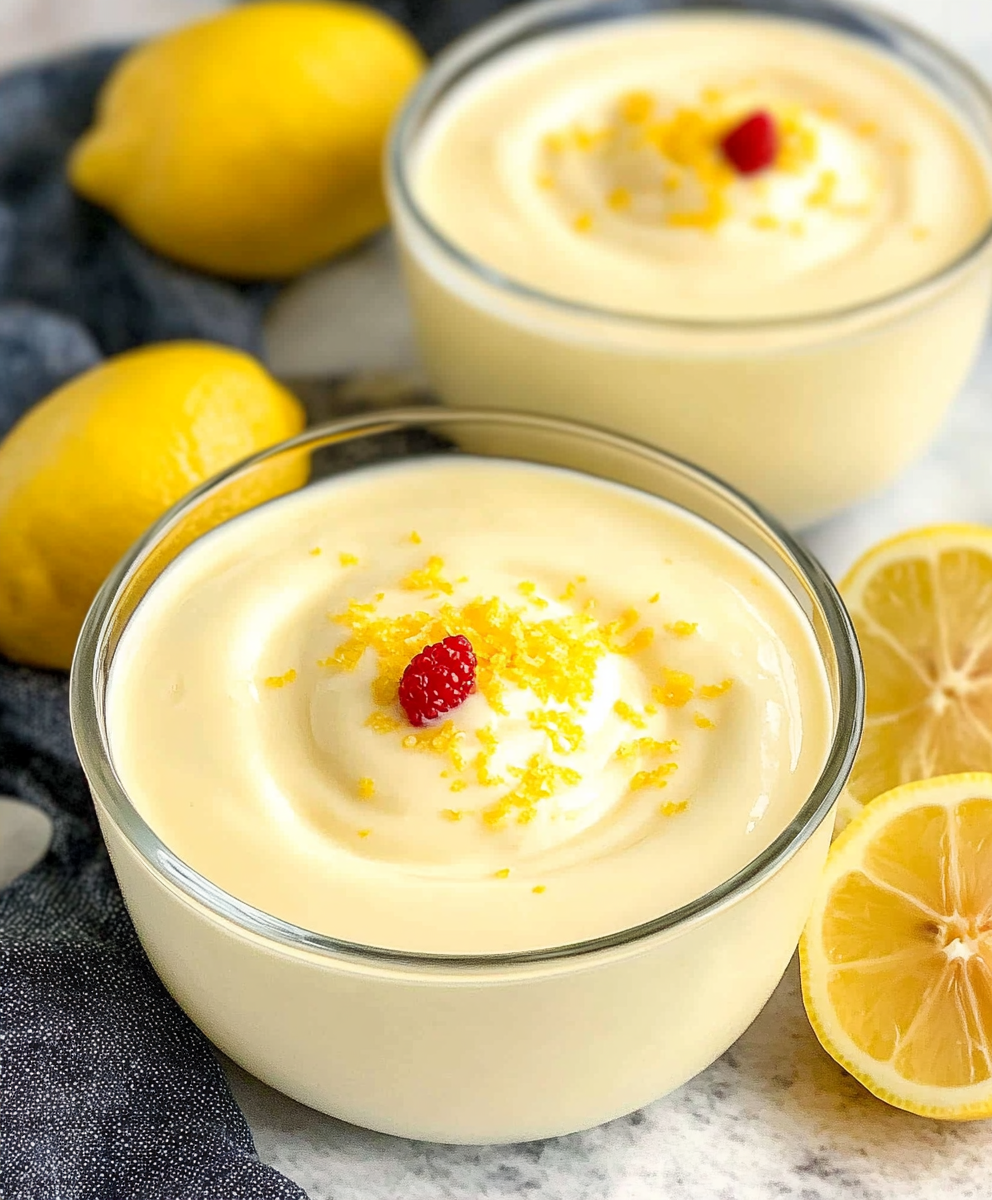 No-Bake Lemon Vanilla Custard