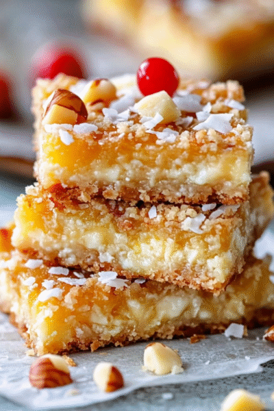 Piña Colada Magic Bars