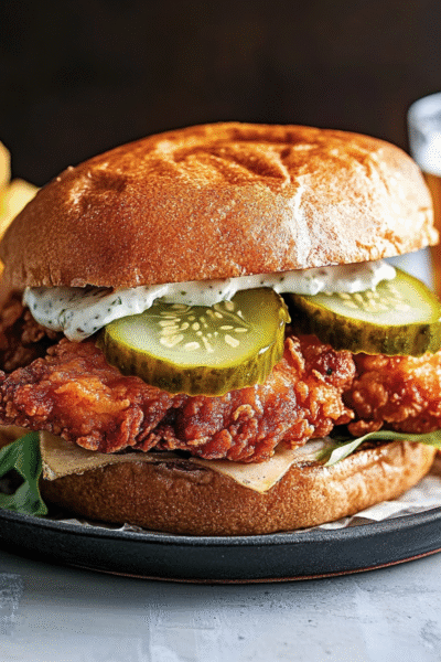 Pickle-Brined Fried Chicken Sandwiches