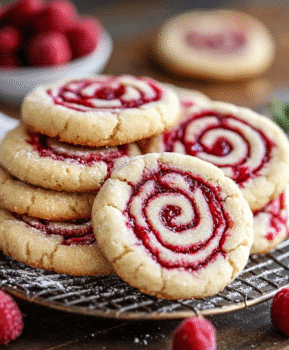 Raspberry Swirl Shortbread Cookies Recipe