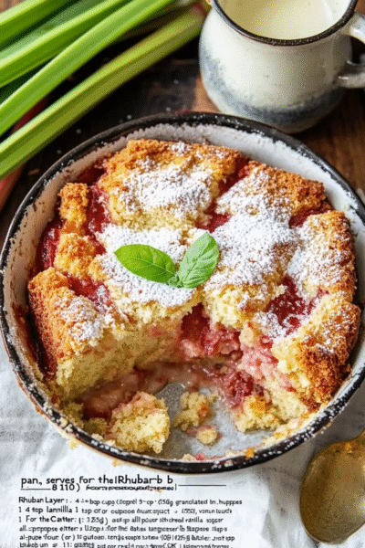 Rhubarb Pudding Cake