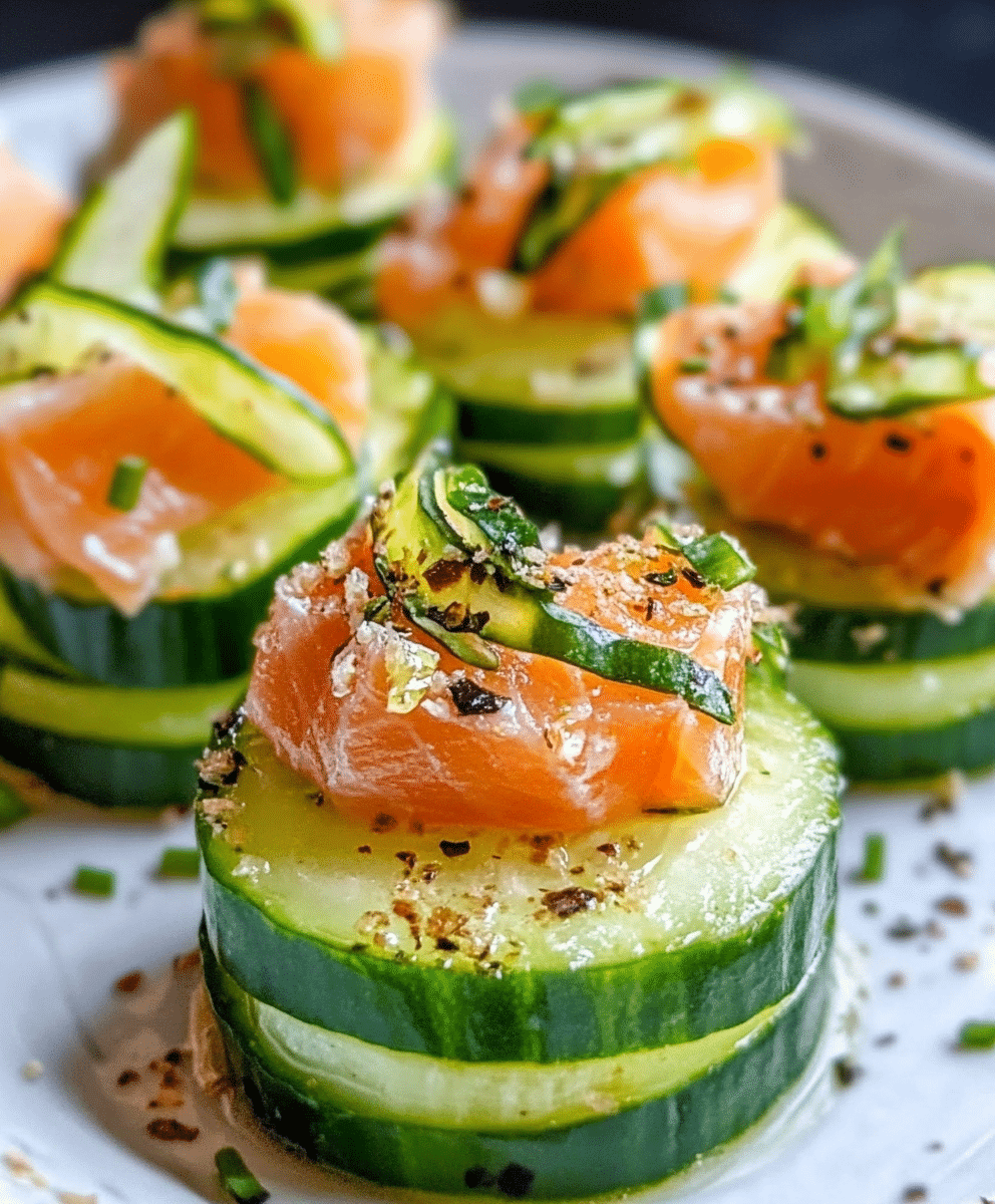 Smoked Salmon Cucumber Bites