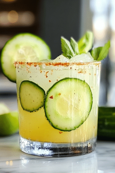 Spicy Cucumber Margarita (Skinny Style)