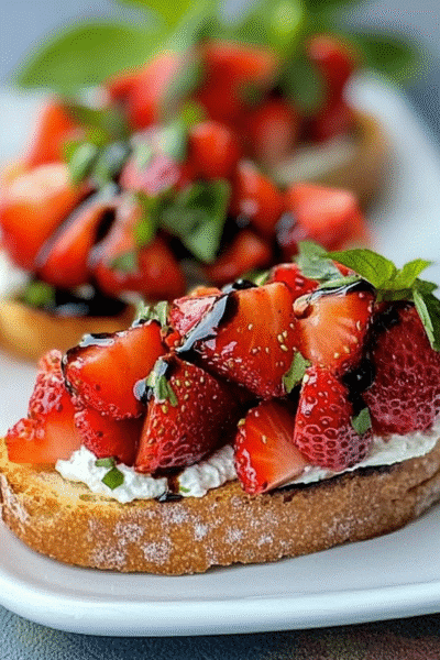 Strawberry Balsamic Bruschetta