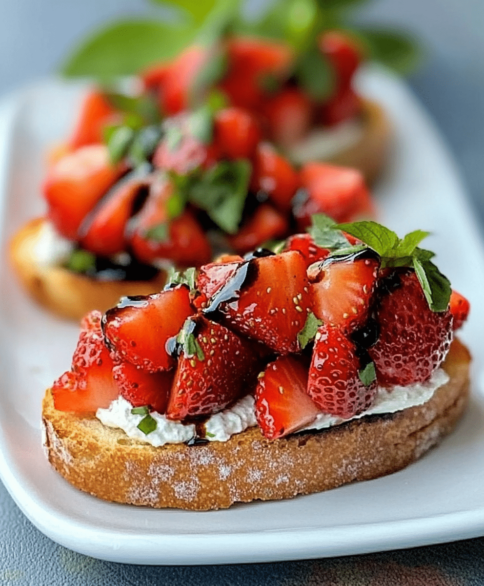 Strawberry Balsamic Bruschetta