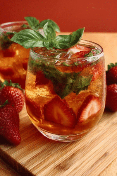 Strawberry Basil Iced Tea