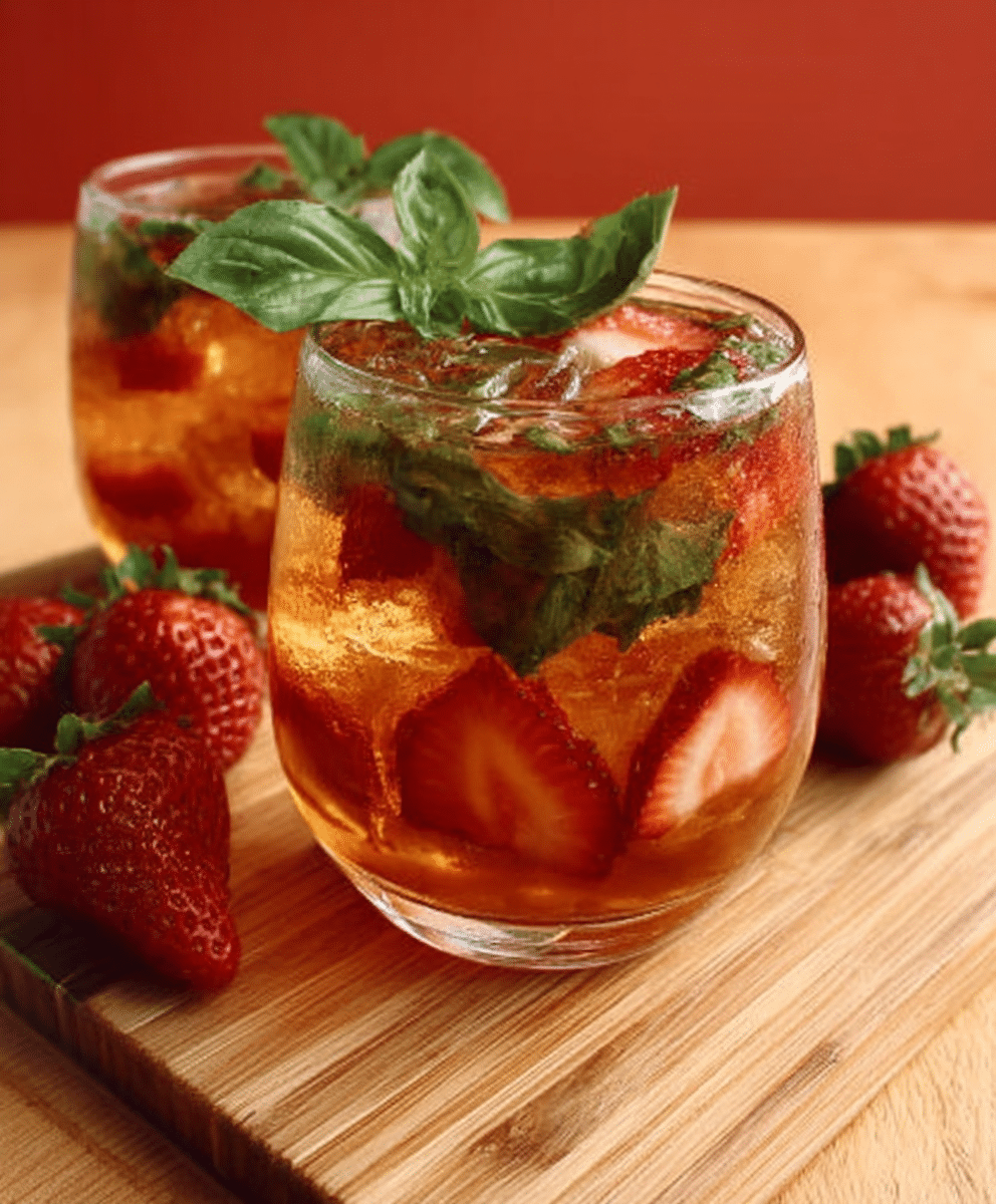 Strawberry Basil Iced Tea