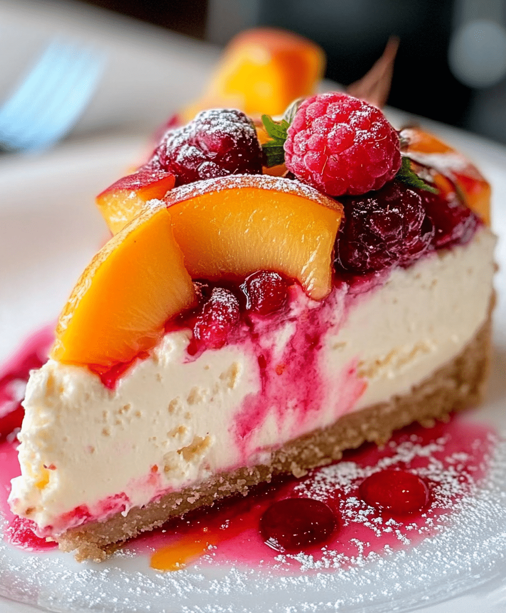 Summer Berry and Peach Cheesecake: Deliciously Easy Recipe! 3 Summer Berry and Peach Cheesecake