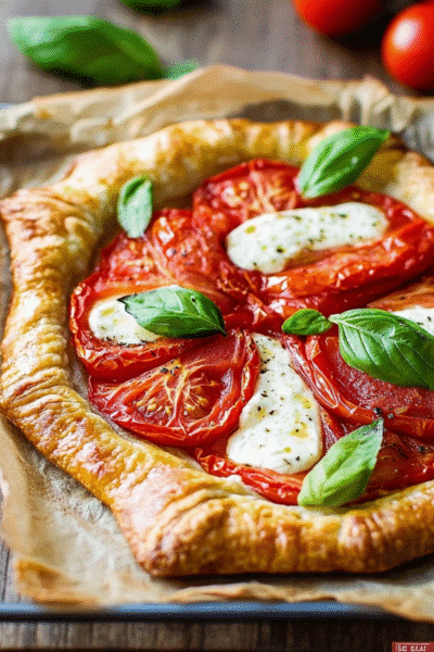 Tomato Mozzarella Basil Galettes