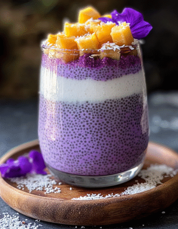 Ube & Coconut Chia Pudding Parfait