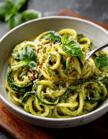 Zucchini Avocado Pesto Noodles