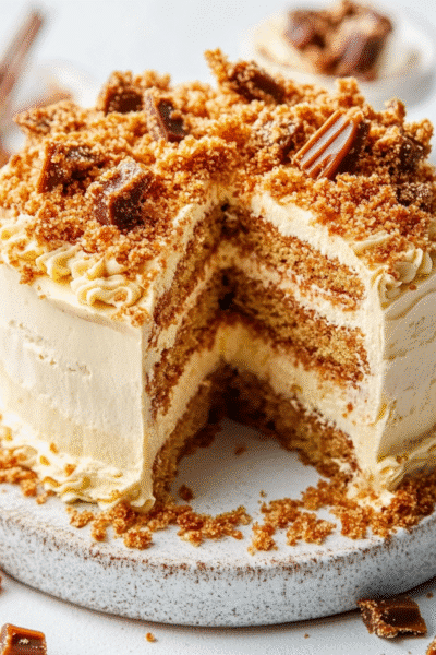 caramel toffee crunch cake