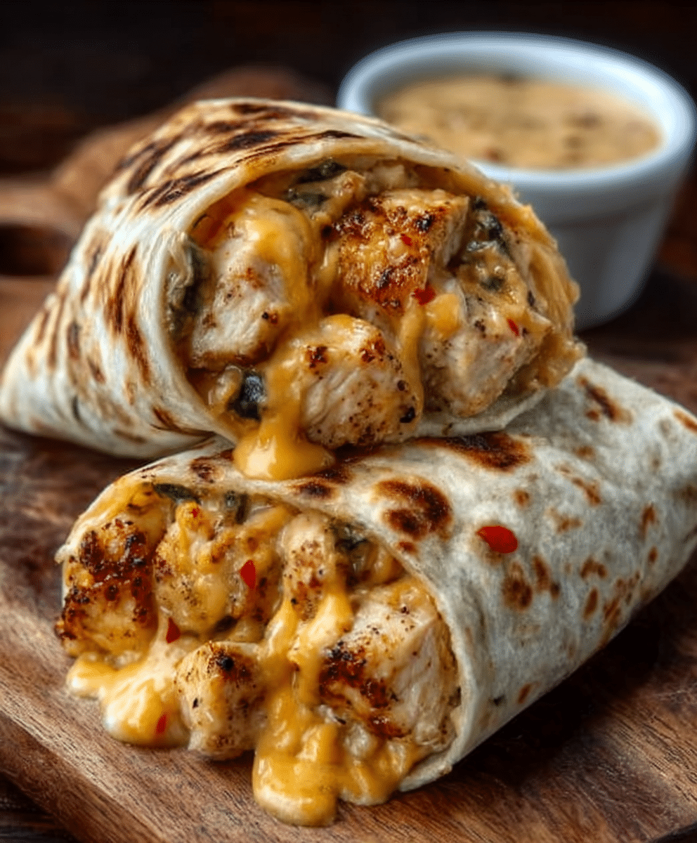Garlic cheesy chicken wraps: Discover the ultimate recipe! 7 garlic cheesy chicken wraps