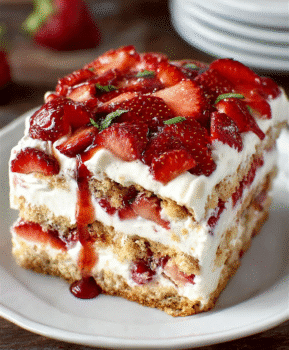 Strawberry Basil Shortcake Icebox Cake: A Must-Try Delight! 5 Strawberry Basil Shortcake Icebox Cake