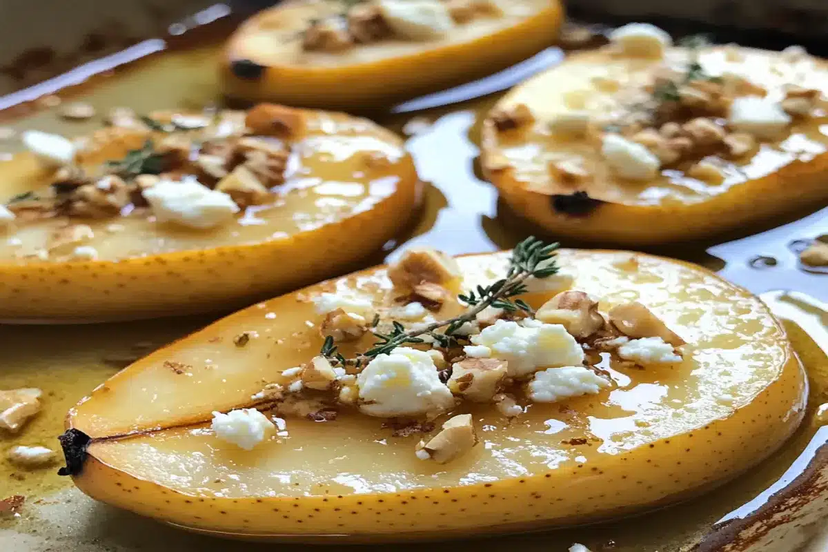 Baked Pears with Goat Cheese, Honey, and Cranberries delight! 6 Baked Pears with Goat Cheese, Honey, and Cranberries