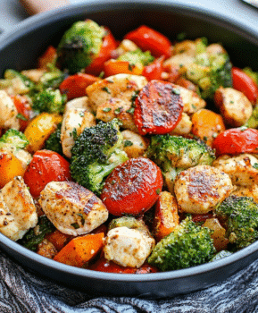 one pot chicken and vegetables skillet