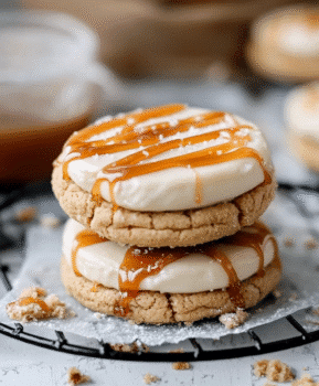 salted caramel cheesecake cookies