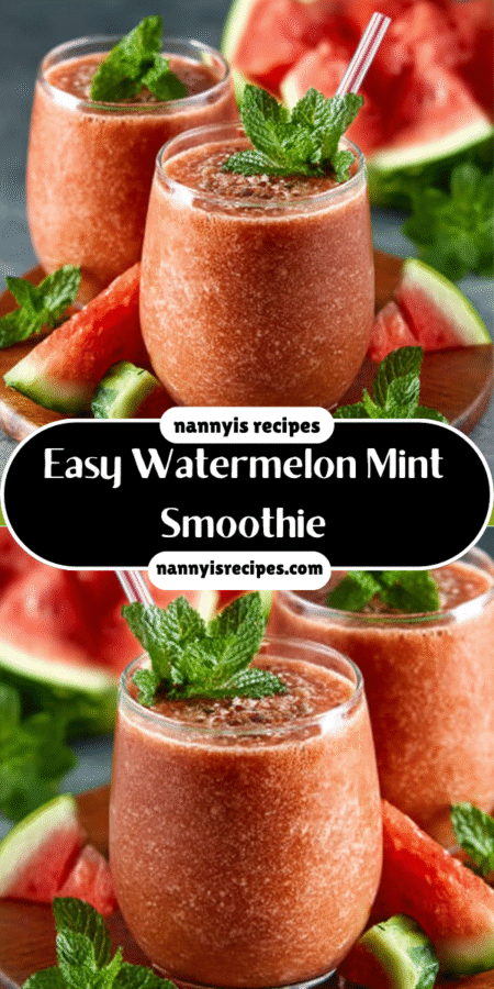 Easy Watermelon Mint Smoothie: Refreshing and Healthy Sip! 4 1 11