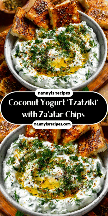 Coconut Yogurt 'Tzatziki' with Za’atar Chips is Delicious! 6 12 4