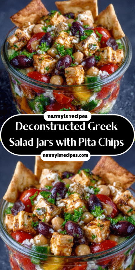 Deconstructed Greek Salad Jars with Pita Chips: A Quick, Tasty Lunch! 6 17 4