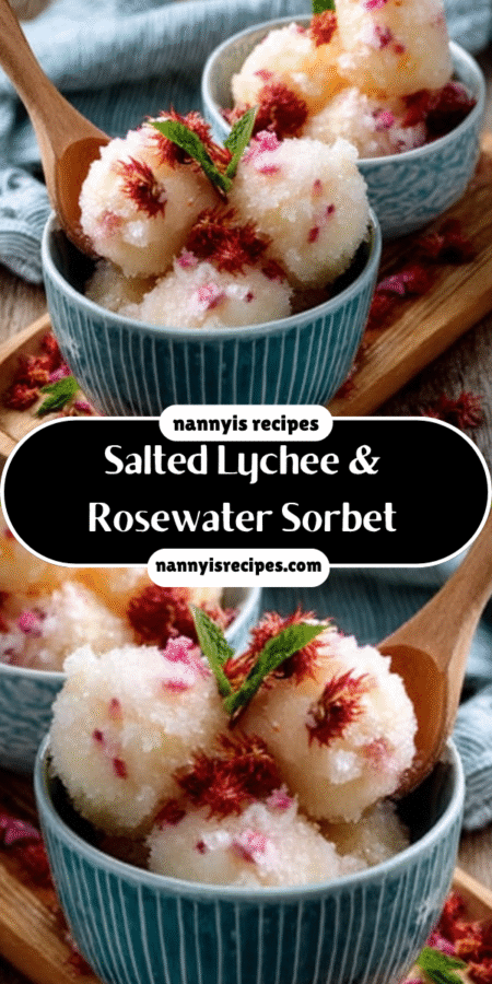 Salted Lychee & Rosewater Sorbet: Delight Your Tastebuds! 6 4 11