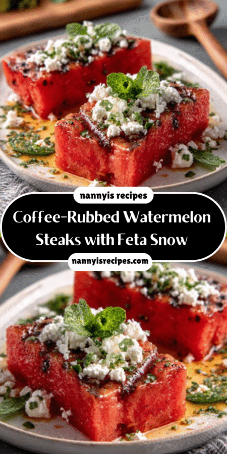 Coffee-Rubbed Watermelon Steaks with Feta Snow excite your taste buds! 6 8 11