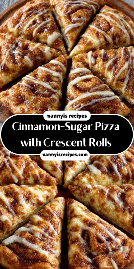 Cinnamon-Sugar Pizza with Crescent Rolls: A Sweet Treat! 4 8 9