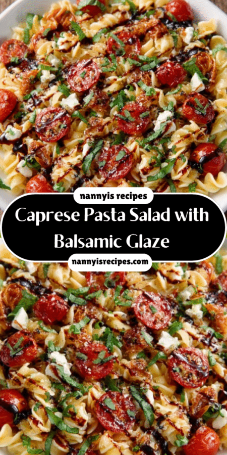 Caprese Pasta Salad with Balsamic Glaze is a must-try delight! 4 9 12
