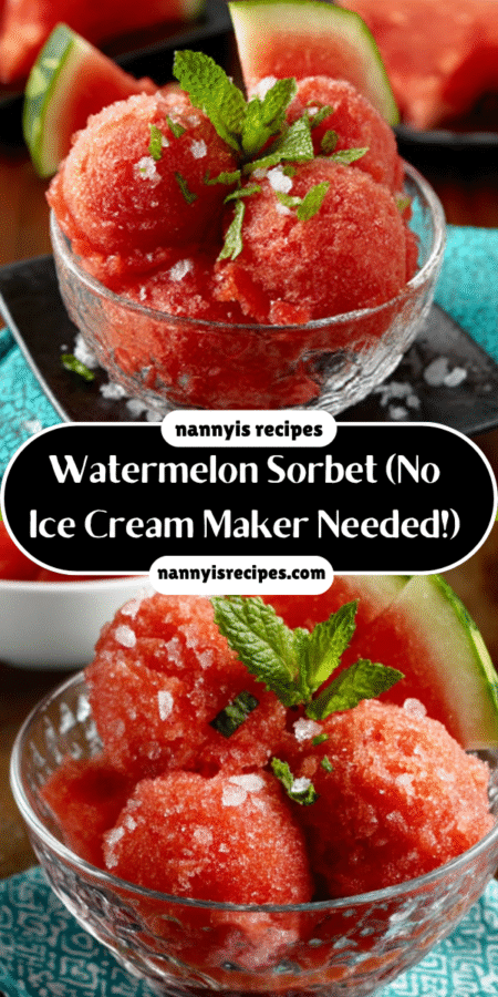 Watermelon Sorbet (No Ice Cream Maker Needed!) Recipe Delight 4 9 9